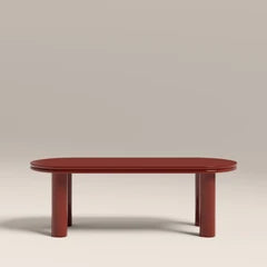 Raphael Oval Coffee Table | High Gloss Burgundy