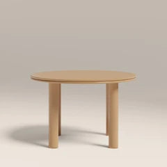 Raphael 4 Seat Round Dining Table | High Gloss Taupe