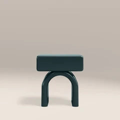 Kudo 1 Drawer Rectangle Bedside Table | High Gloss Emerald Green