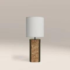 Luna Table Lamp | Cappuccino Marble & High Gloss Clay Green