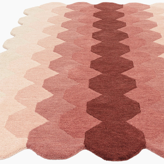 Matrix Hand Tufted Wool Rug Pink