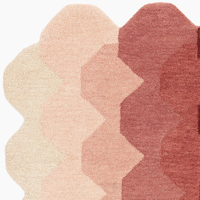 Matrix Hand Tufted Wool Rug Pink