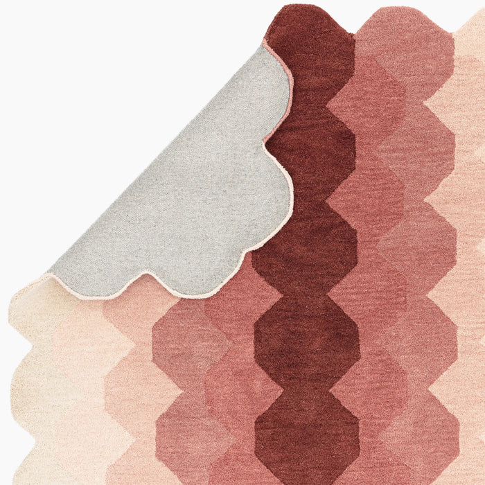 Matrix Hand Tufted Wool Rug Pink