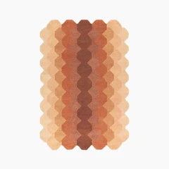 Matrix Hand Tufted Wool Rug | Rust