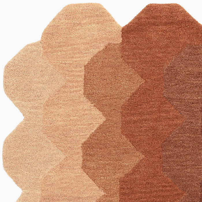 Matrix Hand Tufted Wool Rug Rust
