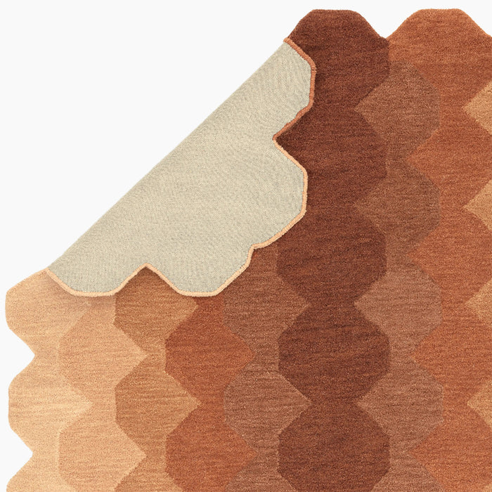 Matrix Hand Tufted Wool Rug Rust