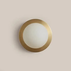 houseof Opal Disk Wall Light | Opal Glass & Brass