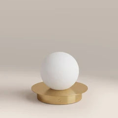 houseof Opal Disk Cordless Table Lamp | Brass