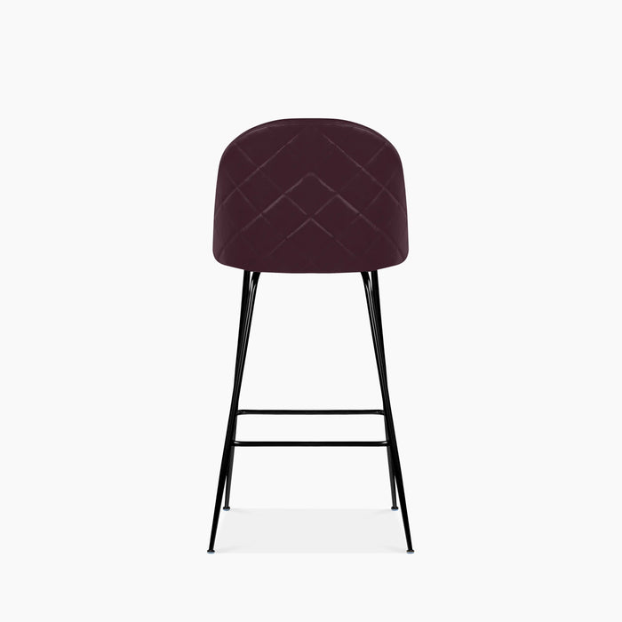 Heather Kitchen Stool | Vintage Dark Red Faux Leather