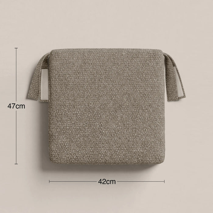 Garden Seat Cushion Natural Boucle