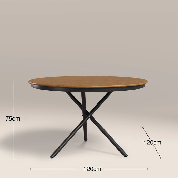 Tullio 4 Seat Round Garden Dining Table