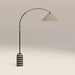 Leora Arched Floor Lamp | Black Marble & Natural Travertine
