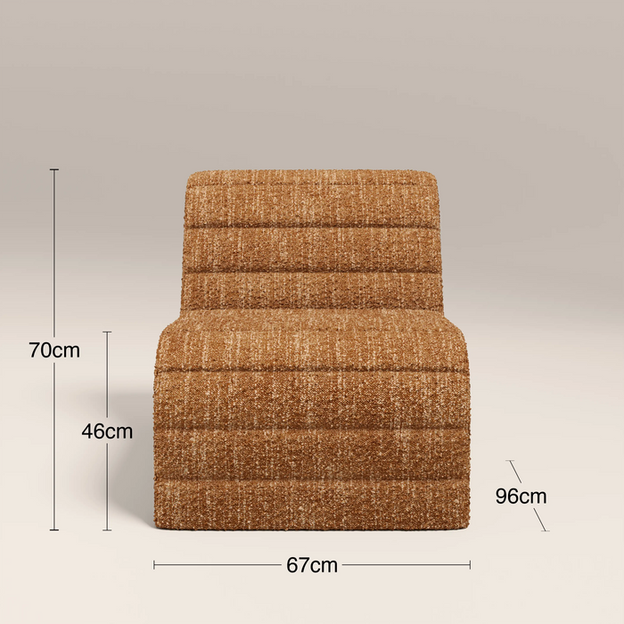 Lopez Accent Chair Speckled Honey Sustainable Boucle