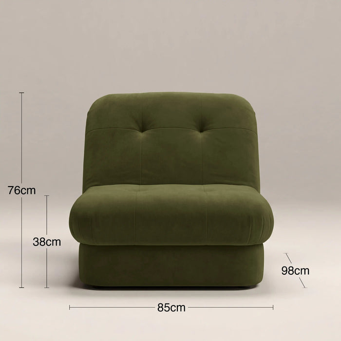 Lorena Armchair Olive Green Sustainable Velvet
