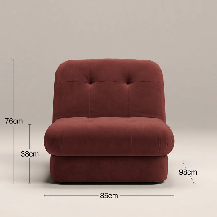 Lorena Armchair Rust Red Sustainable Velvet