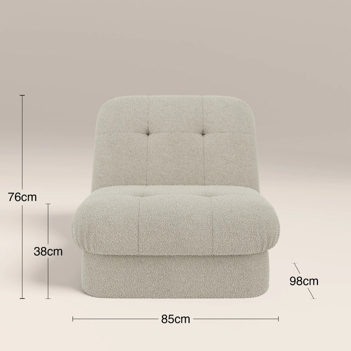 Lorena Armchair Speckled Stone Sustainable Boucle