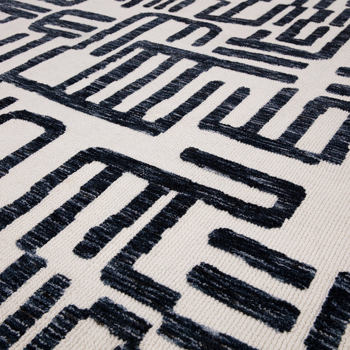 Mason Script Rug Cream & Black