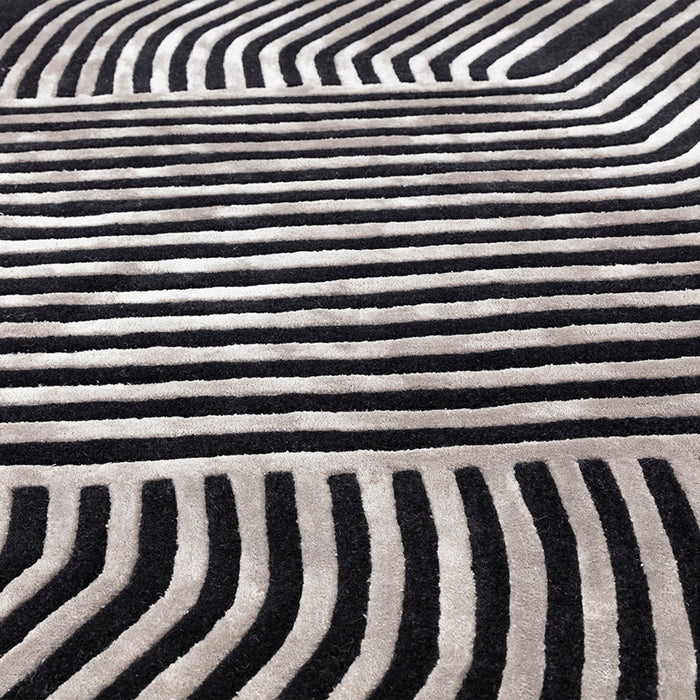 Athena Hand Tufted Wool Rug Black & Light Copper