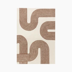 Archie Hand Tufted Wool Rug | Beige & Brown