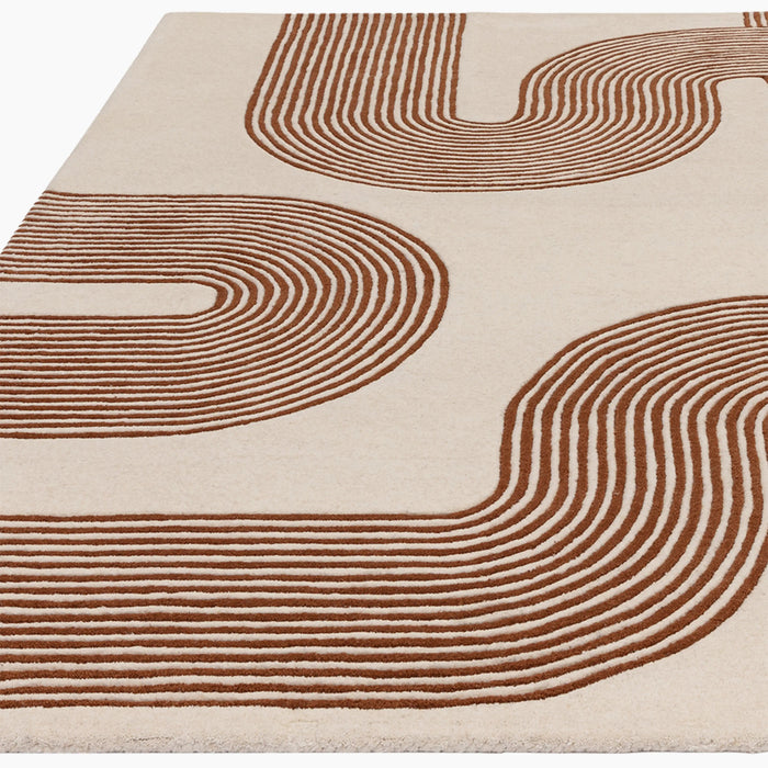 Archie Hand Tufted Wool Rug Beige & Brown