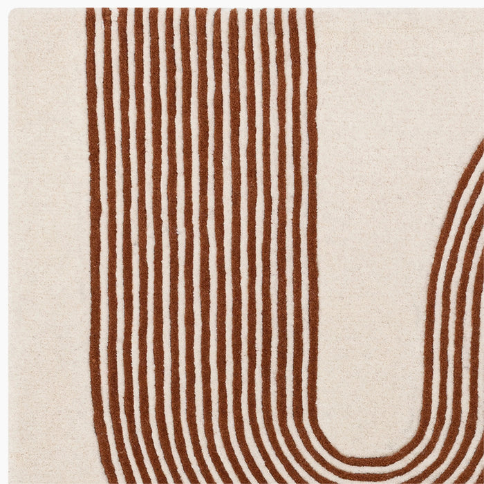 Archie Hand Tufted Wool Rug Beige & Brown