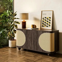 Una 3 Door Large Wooden Sideboard | Walnut