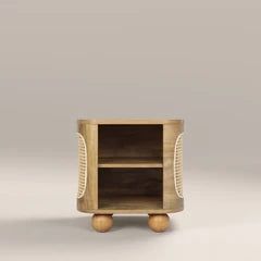 Una Square Wooden Side Table | Oak & Cane