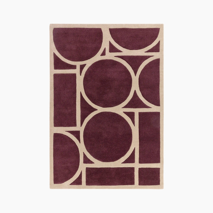 Orson Hand Tufted Wool Rug Plum
