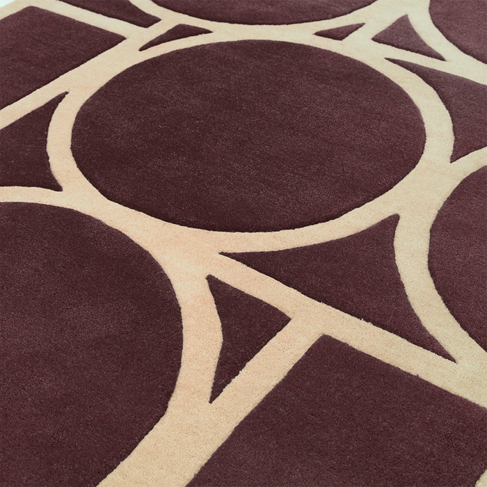 Orson Hand Tufted Wool Rug Plum