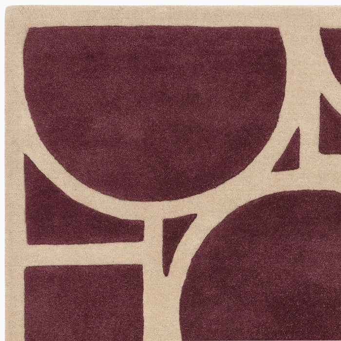 Orson Hand Tufted Wool Rug Plum
