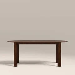 Skylar 6 Seat Oval Wooden Dining Table | Smoked Walnut
