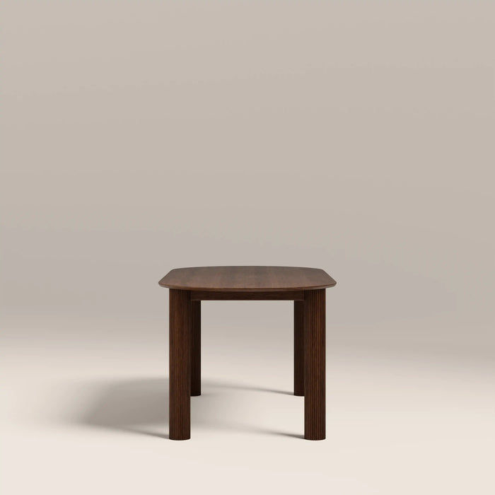 Skylar 6 Seat Oval Wooden Dining Table Smoked Walnut