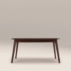 Landon 4-6 Seat Rectangle Wooden Extendable Dining Table | Walnut
