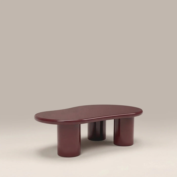 Modica Curved Coffee Table High Gloss Cherry Red