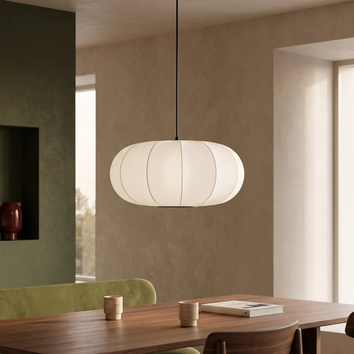 Everett Oval Bubble Pendant Light White