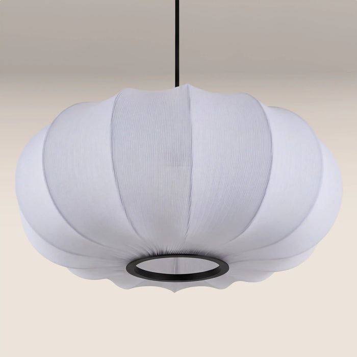 Everett Oval Bubble Pendant Light White