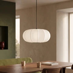 Everett Oval Bubble Pendant Light | White