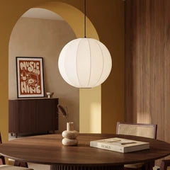 Everett Round Bubble Pendant Light | White