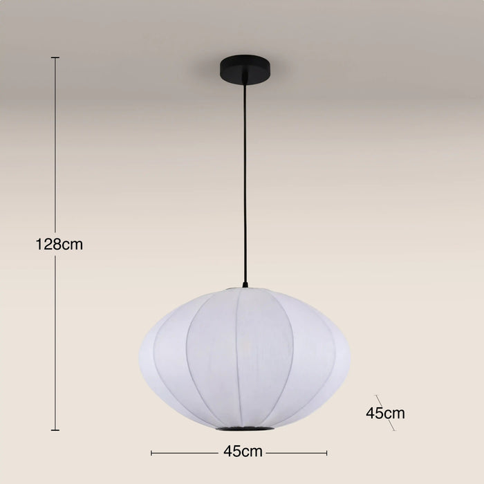 Everett Saucer Bubble Pendant Light White