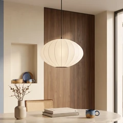Everett Saucer Bubble Pendant Light | White