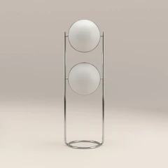 Bodie Floor Lamp | Opal Glass & Chrome
