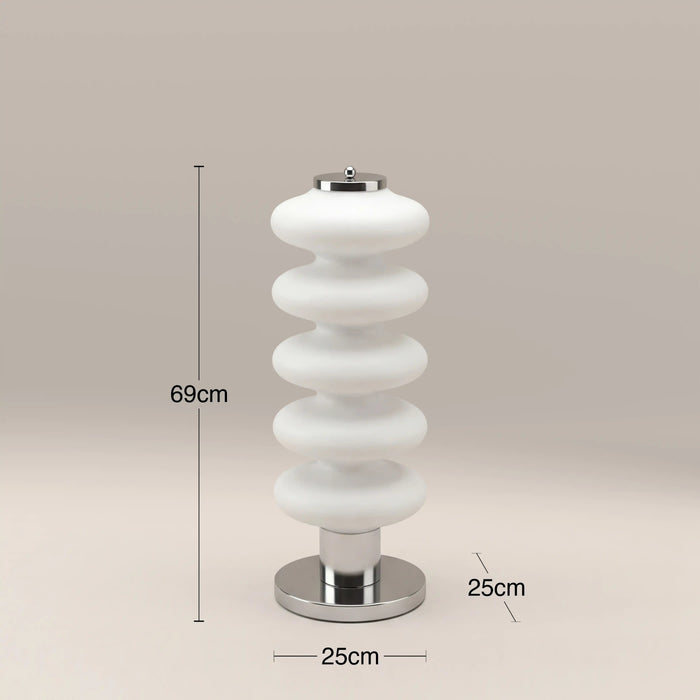 Atomic Table Lamp Opal & Chrome