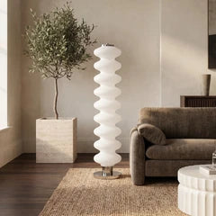 Atomic Floor Lamp | Opal & Chrome