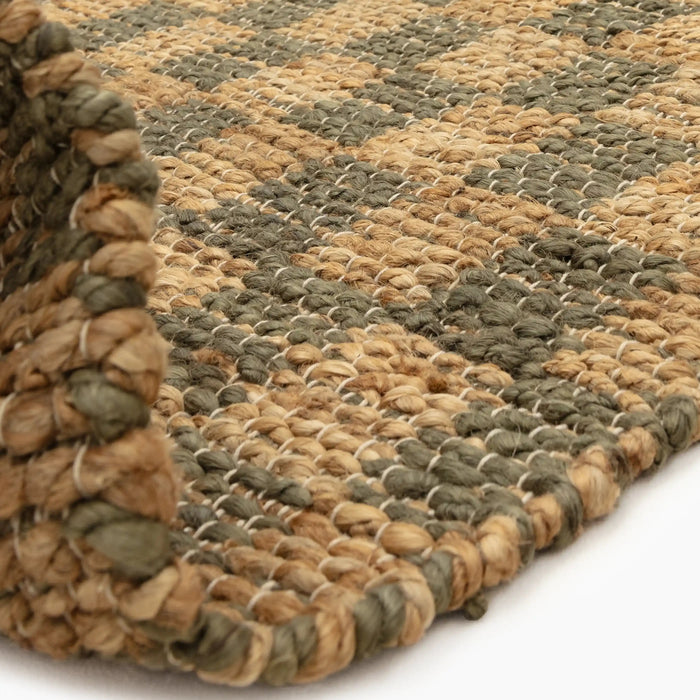 Naturi Handwoven Jute Rug Olive Green