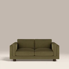 Halton 2 Seater Sofa | Moss Green Sustainable Mohair Velvet