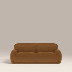 Cloud 2 Seater Sofa | Caramel Brown Sustainable Mohair Velvet