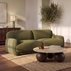 Cloud 3 Seater Sofa | Moss Green Sustainable Mohair Velvet