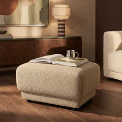 Cloud Footstool | Speckled Latte Boucle