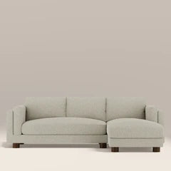 Halton Right Hand 3 Seater Chaise Sofa | Speckled Stone Sustainable Boucle