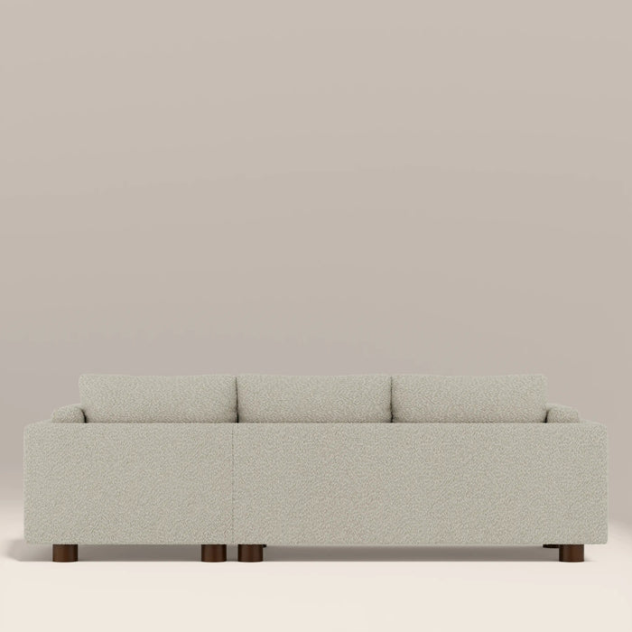 Halton Right Hand 3 Seater Chaise Sofa Speckled Stone Sustainable Boucle